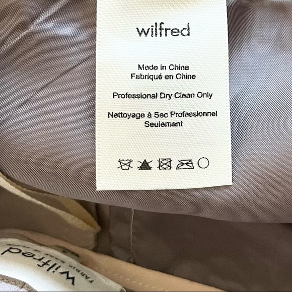 ARITZIA WILFRED Gray Cropped Ribbon Waist Tie Pants Minimalist Contemporary - Picture 8 of 13